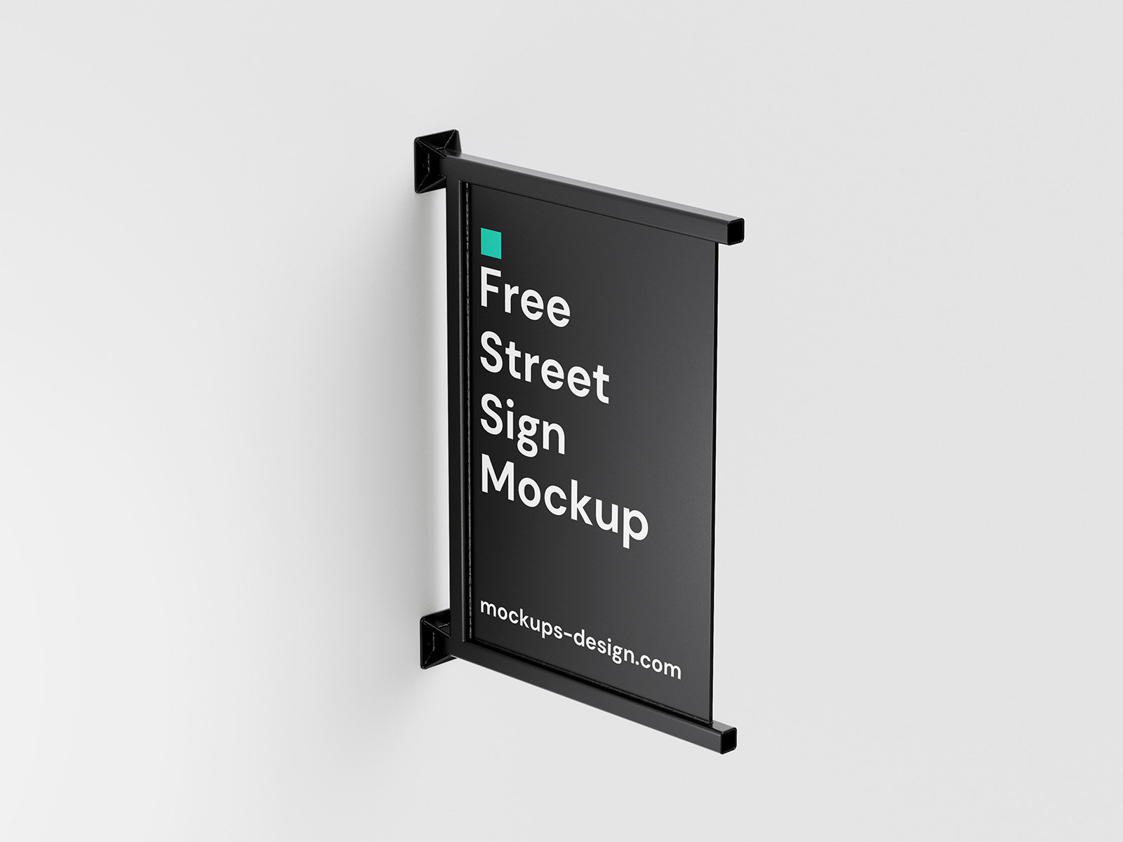 3 Mockups of Rectangular Hanging Sign on Wall FREE PSD