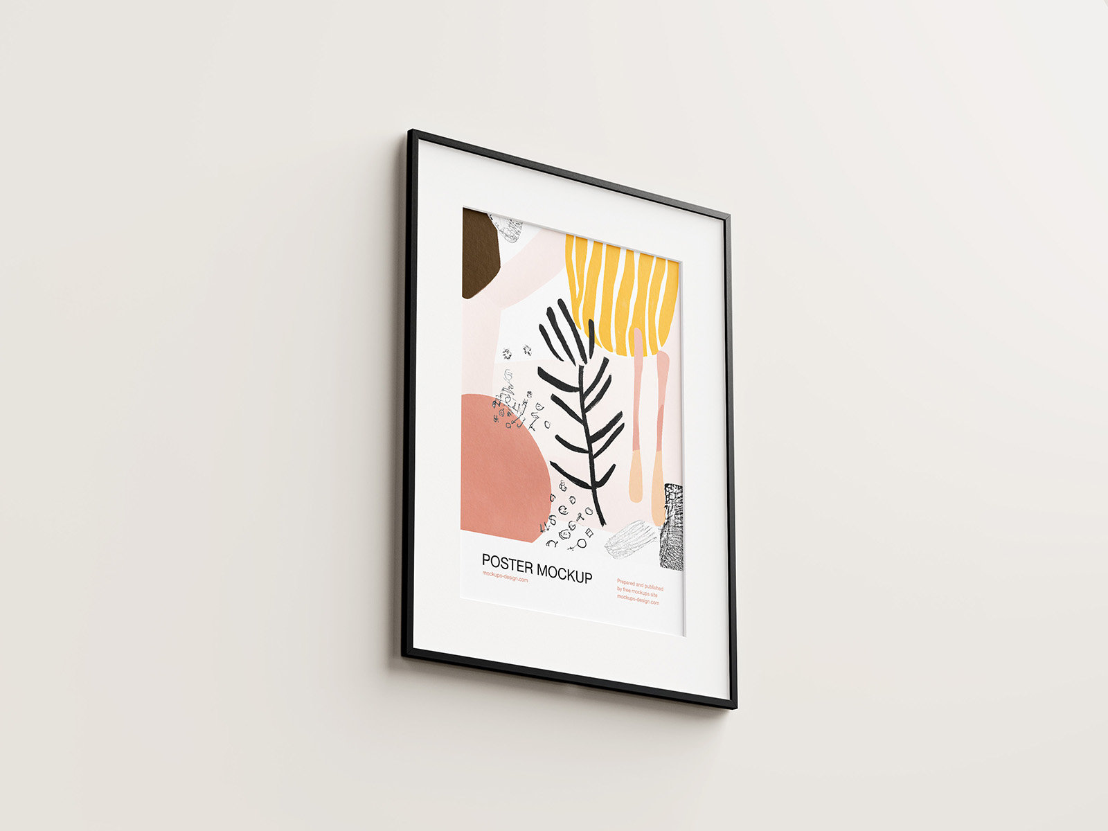 4 Mockup of Thin Poster Frames from Various Angles FREE PSD