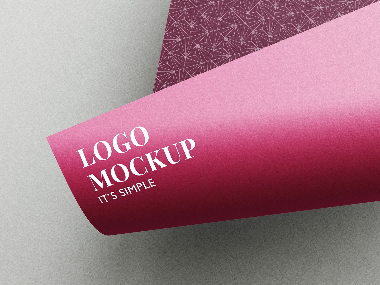 4 Mockups of Logo on Double-Sided Paper FREE PSD