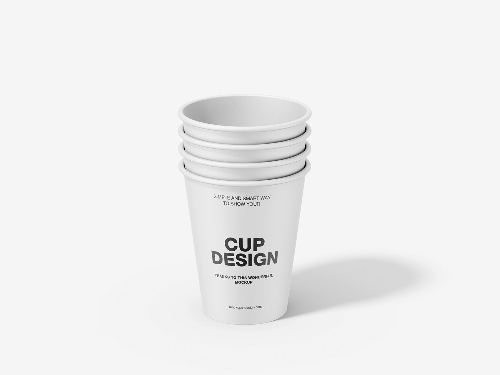 Two Floating Disposable Coffee Cups Mockup (FREE) - Resource Boy