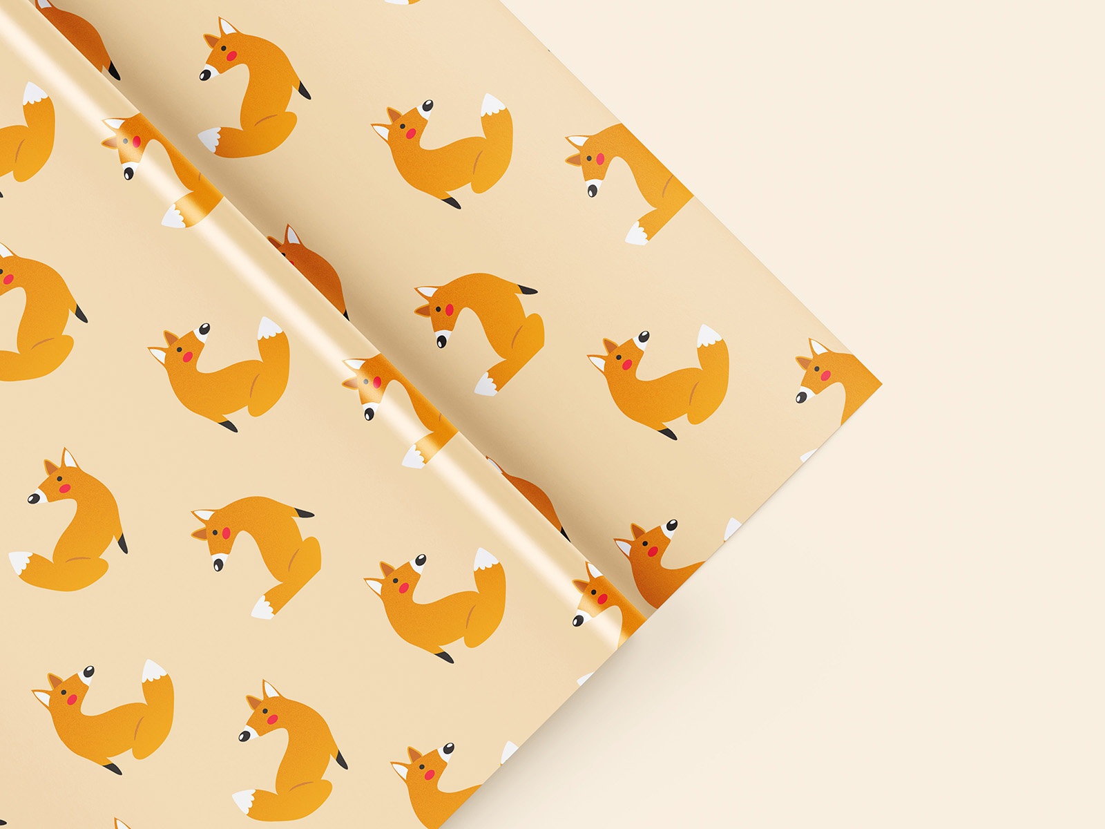 5 Mockups of Gift Wrapping Paper FREE PSD