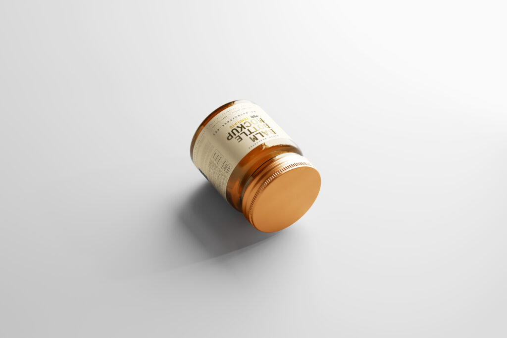 Balm Ointment Bottle Mockup from 5 Different Angles FREE PSD