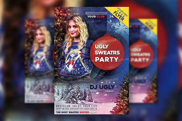 Festive Christmas Night Party Flyer Template Free Download Resource Boy 7774