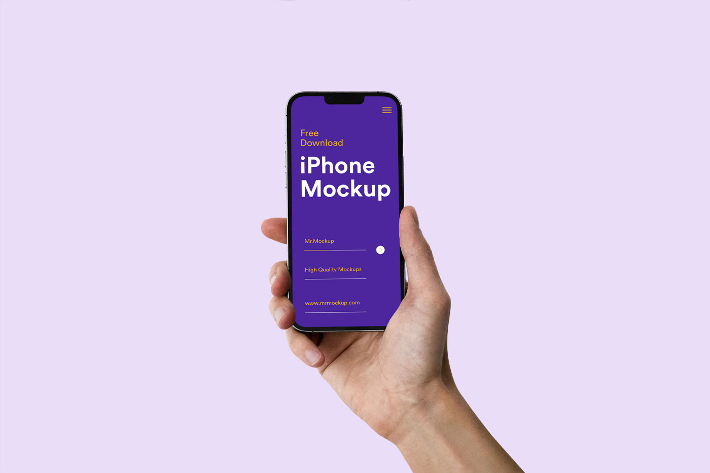 iphone in hand psd