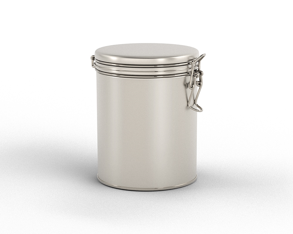 Front Sight of Tin Jar with Metal Clamp Mockup FREE PSD