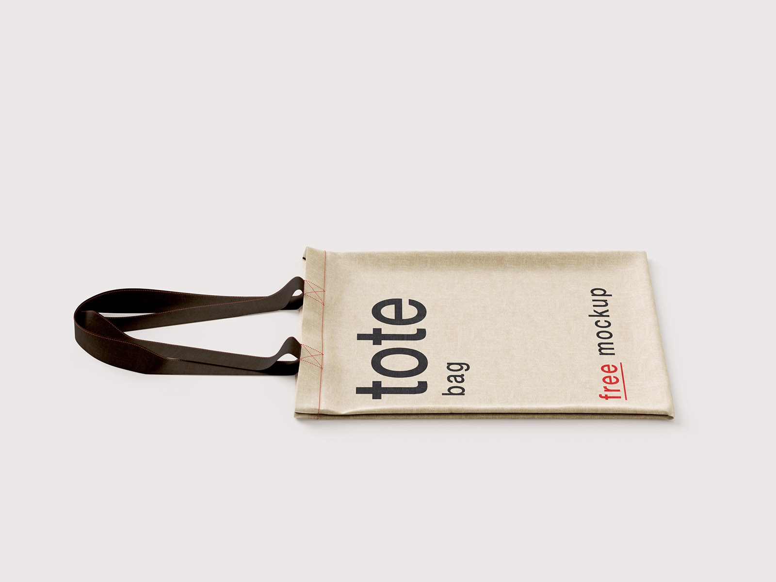 Front, Top, and Perspective View of 5 Linen Tote Bag Mockups FREE PSD