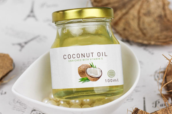 Front View of Glass Coconut Oil Jar Mockup FREE PSD