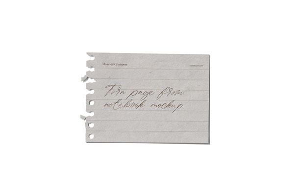 Front View of Minimal Piece of Paper Mockup FREE PSD