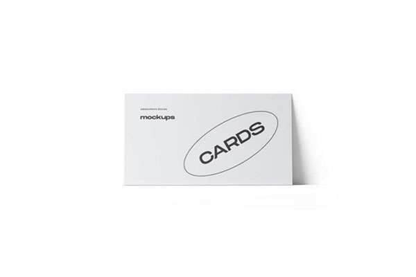 Front View of Paper Card Mockup FREE PSD