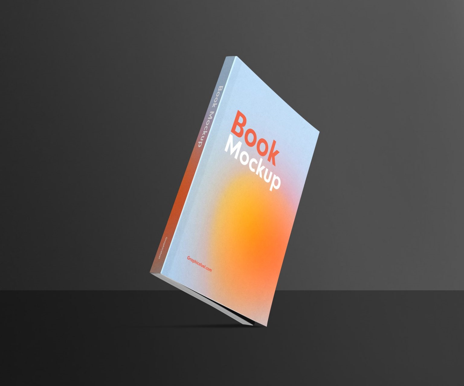 Perspective View of Floating Book Mockup FREE PSD