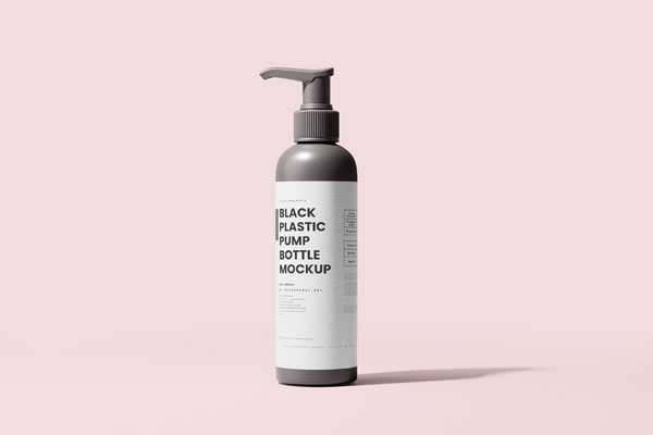 Plastic Pump Bottle Mockup from 5 Different Angles FREE PSD