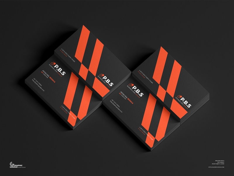 Top View of Branding Stack of Business Card Mockup FREE PSD