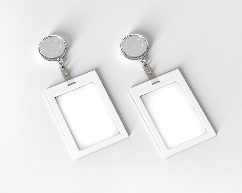 Top View of ID Card Holder Mockup FREE PSD