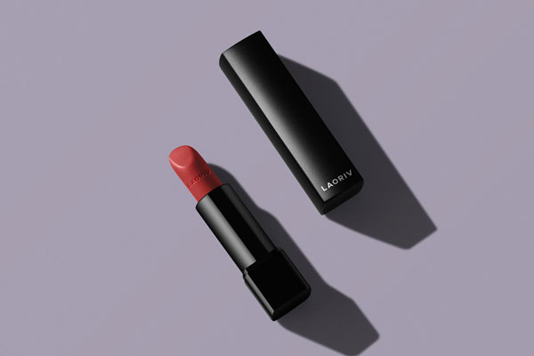 Top View of Lipstick Logo Mockup with Shadows FREE PSD