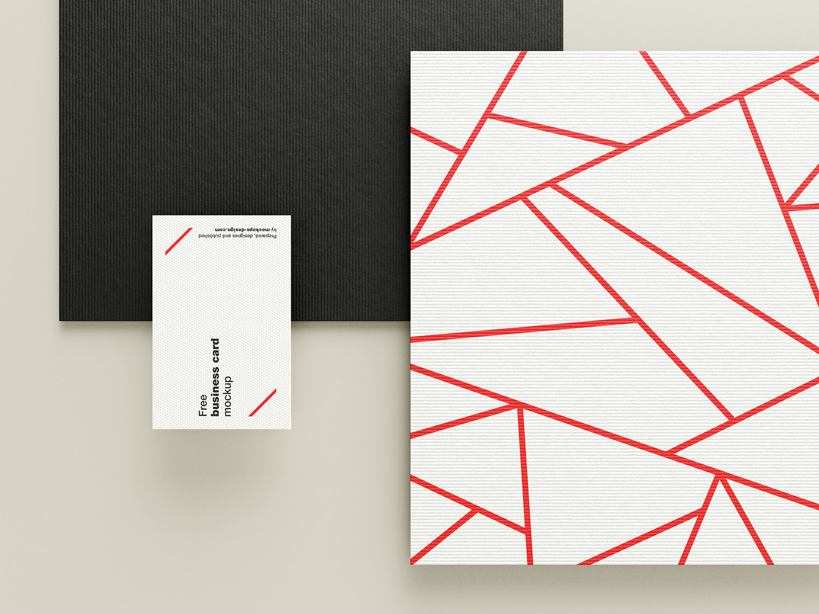 5 Mockups of Stationery Set Featuring Textured Papers FREE PSD