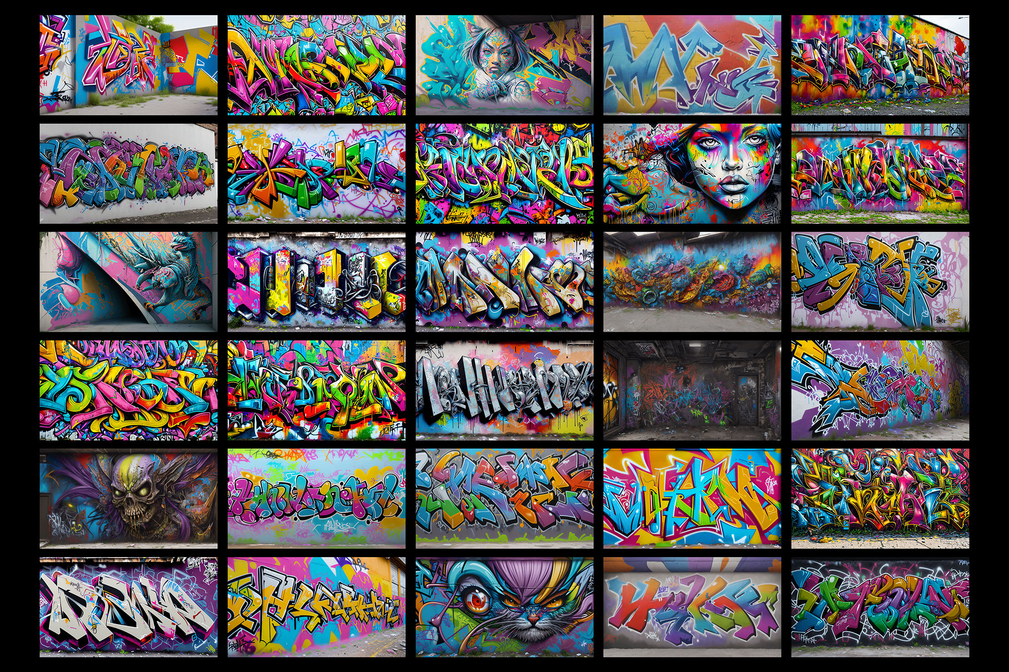 Free Graffiti Backgrounds / Wallpapers [8K]