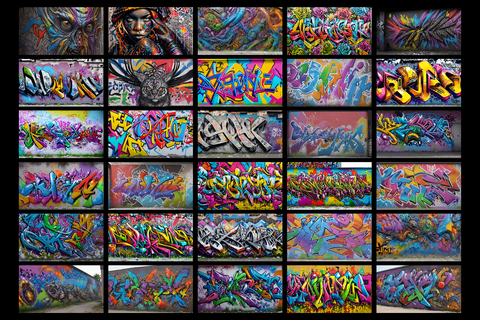 Free Graffiti Backgrounds / Wallpapers [8K]