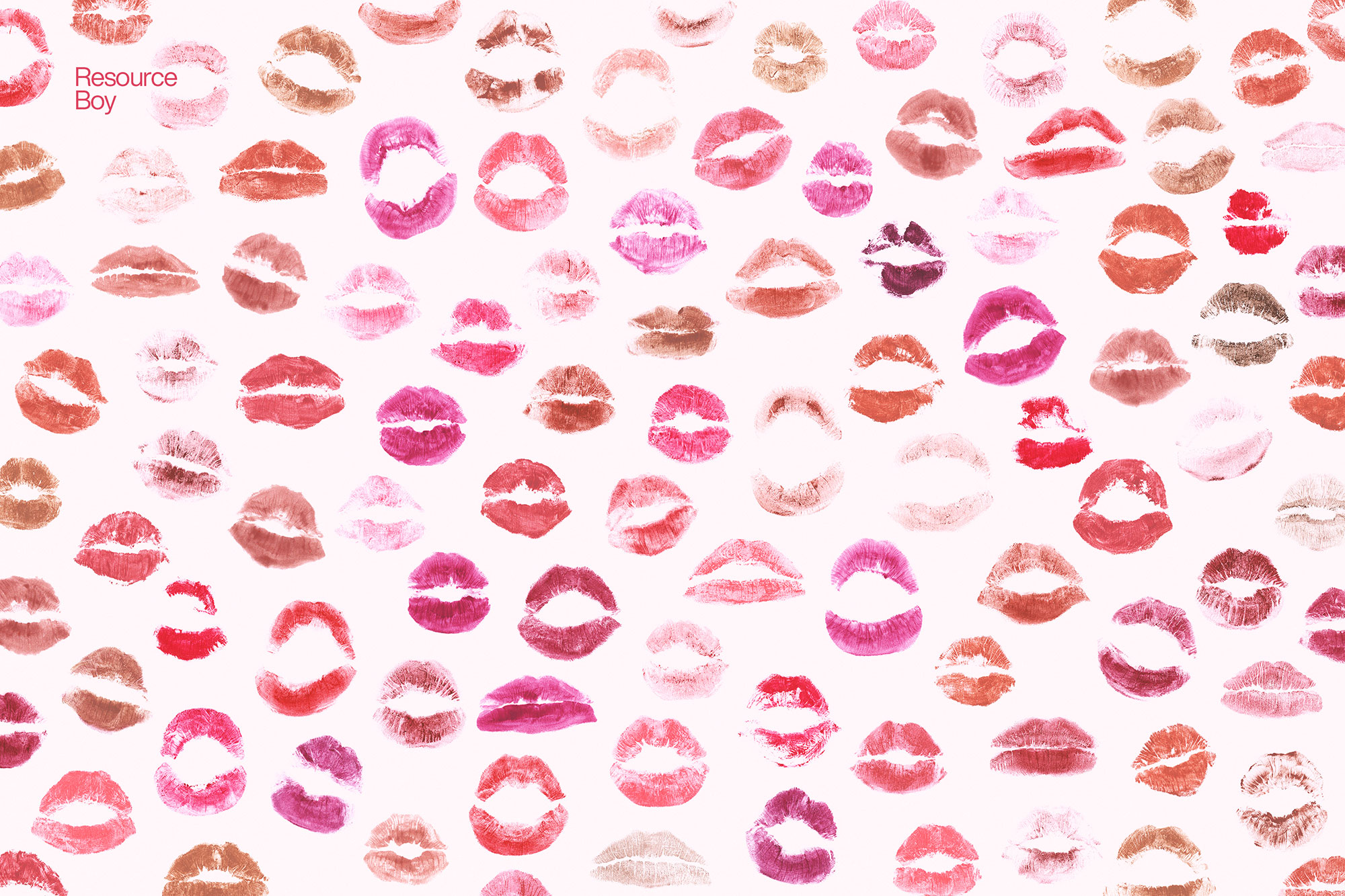 100 Free Lip Print Lipstick PNG Textures