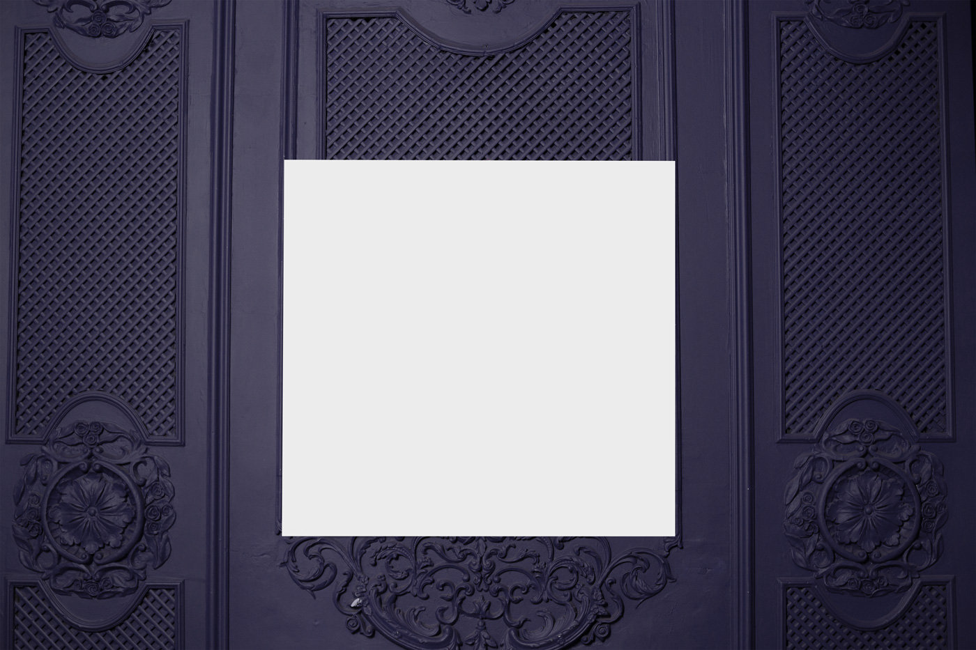 Front Sight of Square Canvas Mockup on Wall FREE PSD