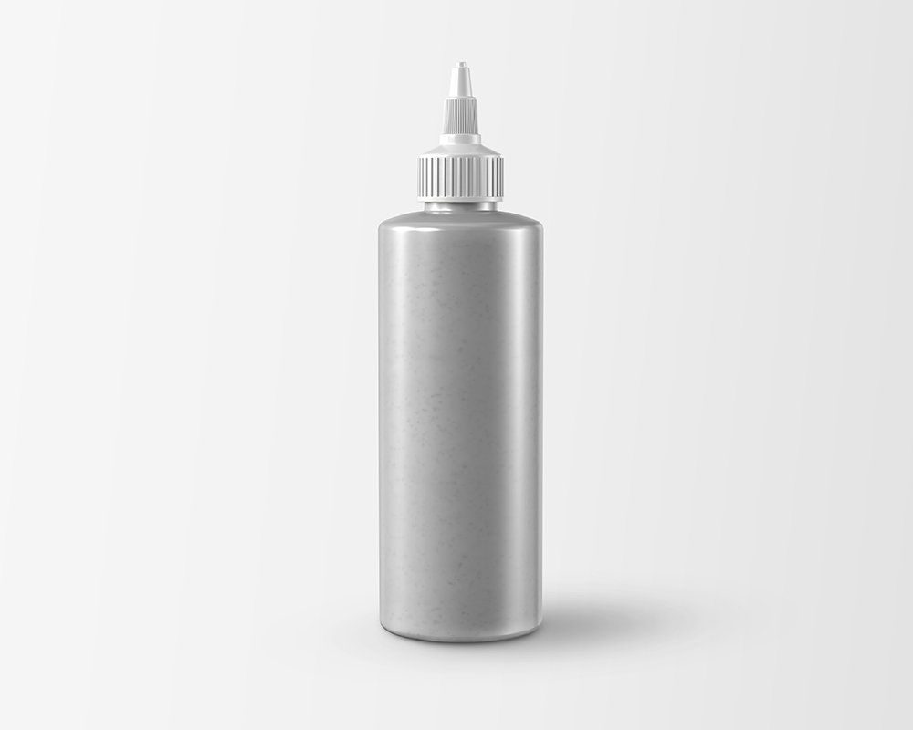 Front View of a Realistic Squeeze Sauce Bottle Mockup FREE PSD