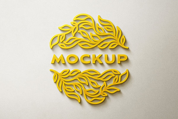Embossed 3D Logo Mockup Free PSD 2023 - Daily Mockup