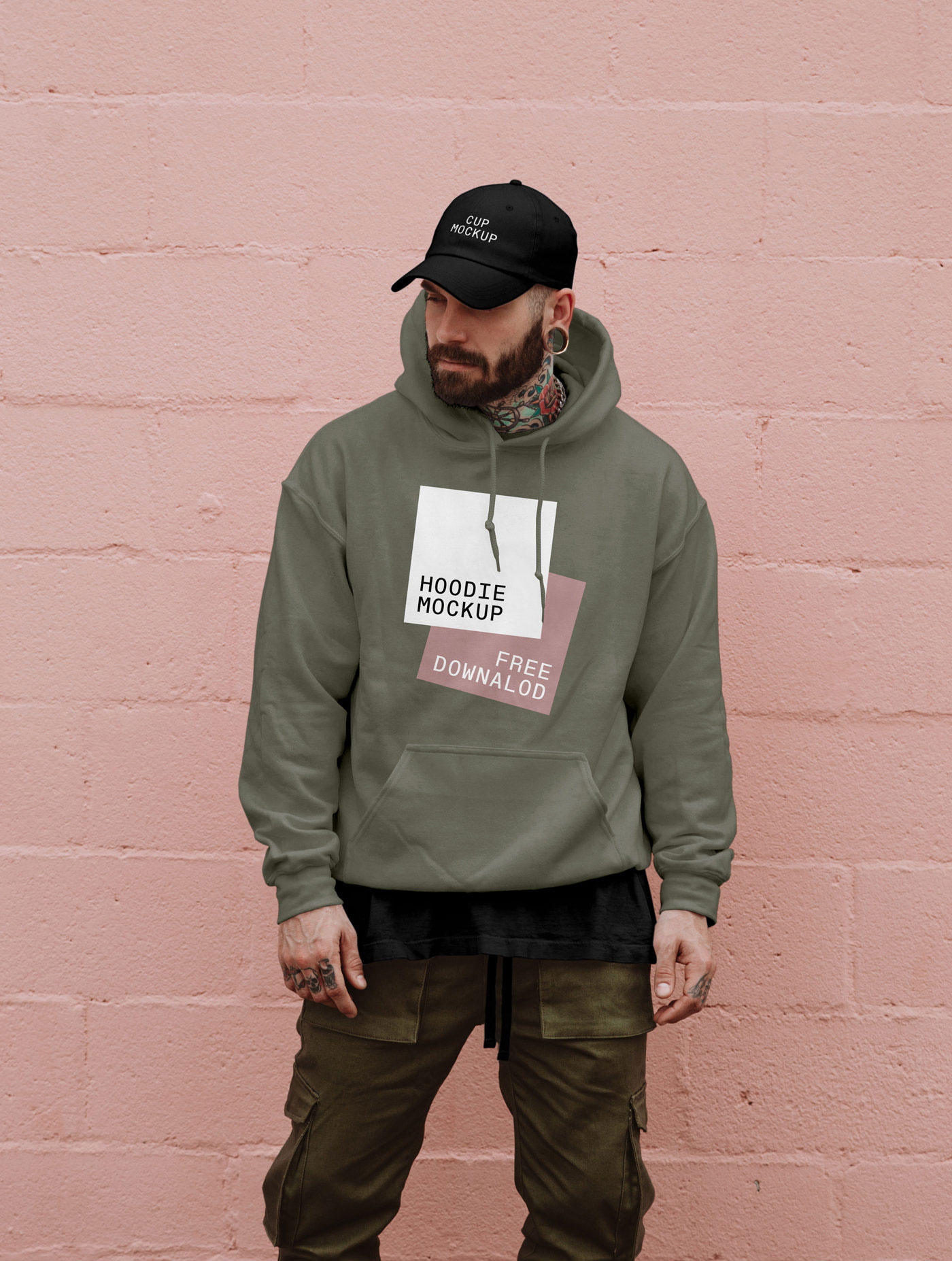 Men discount hoodie mockup