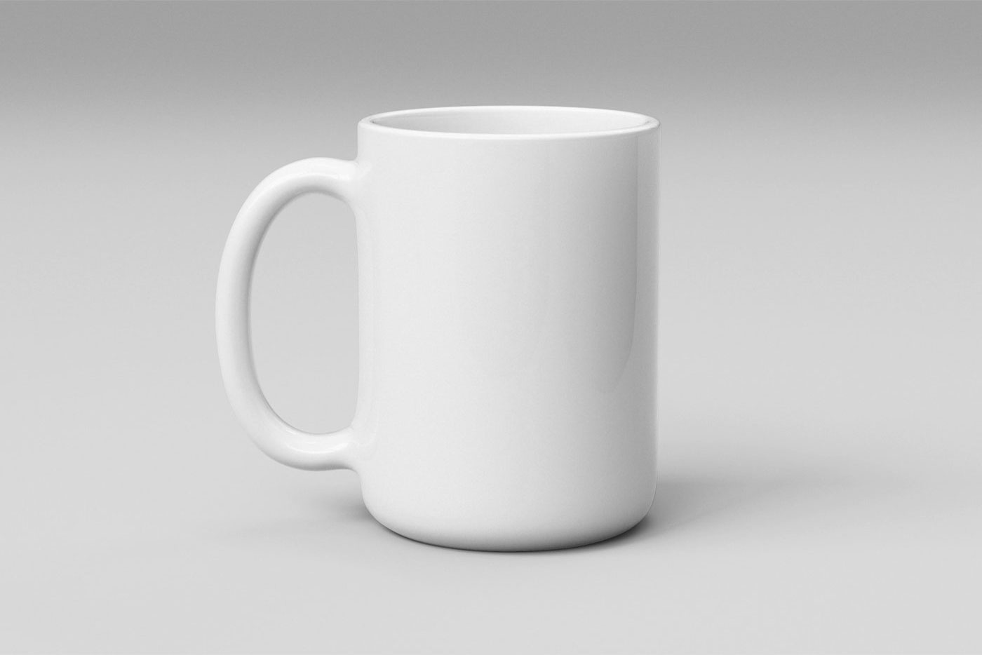 Front View of Realistic Ceramic Mug Mockup FREE PSD