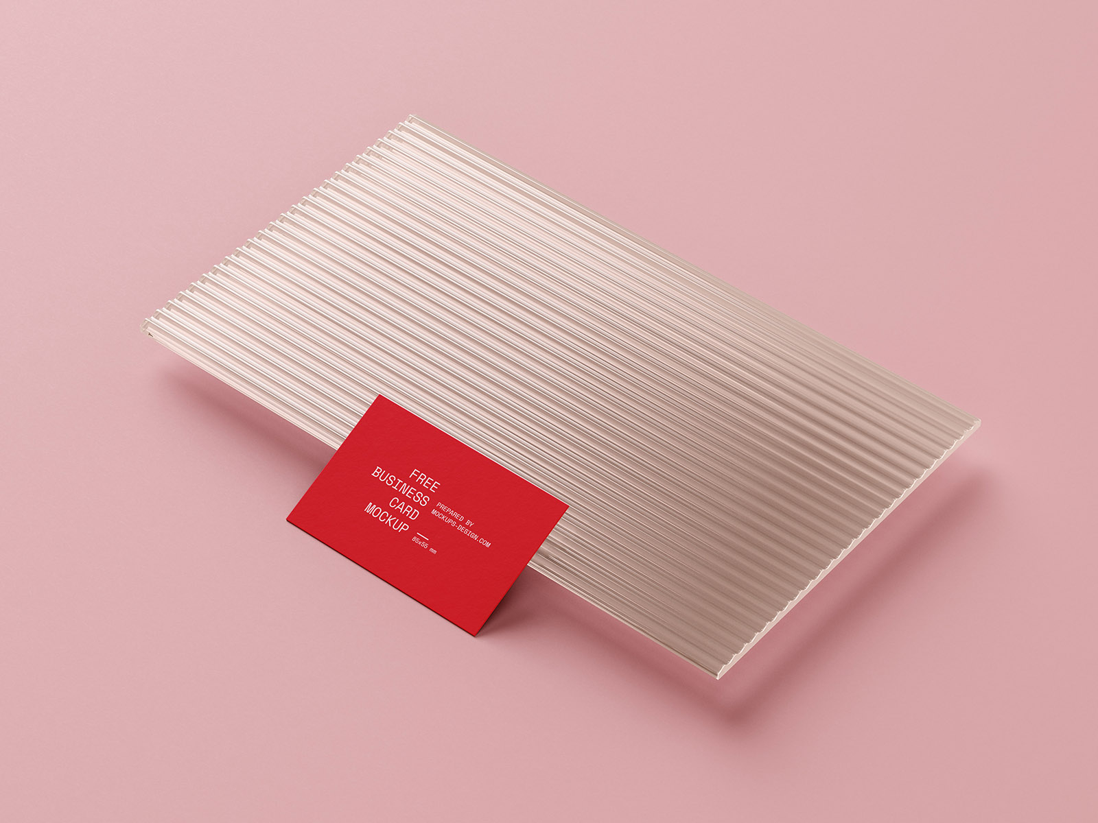 Perspective View of Both Sides of 4 Business Card Mockups FREE PSD