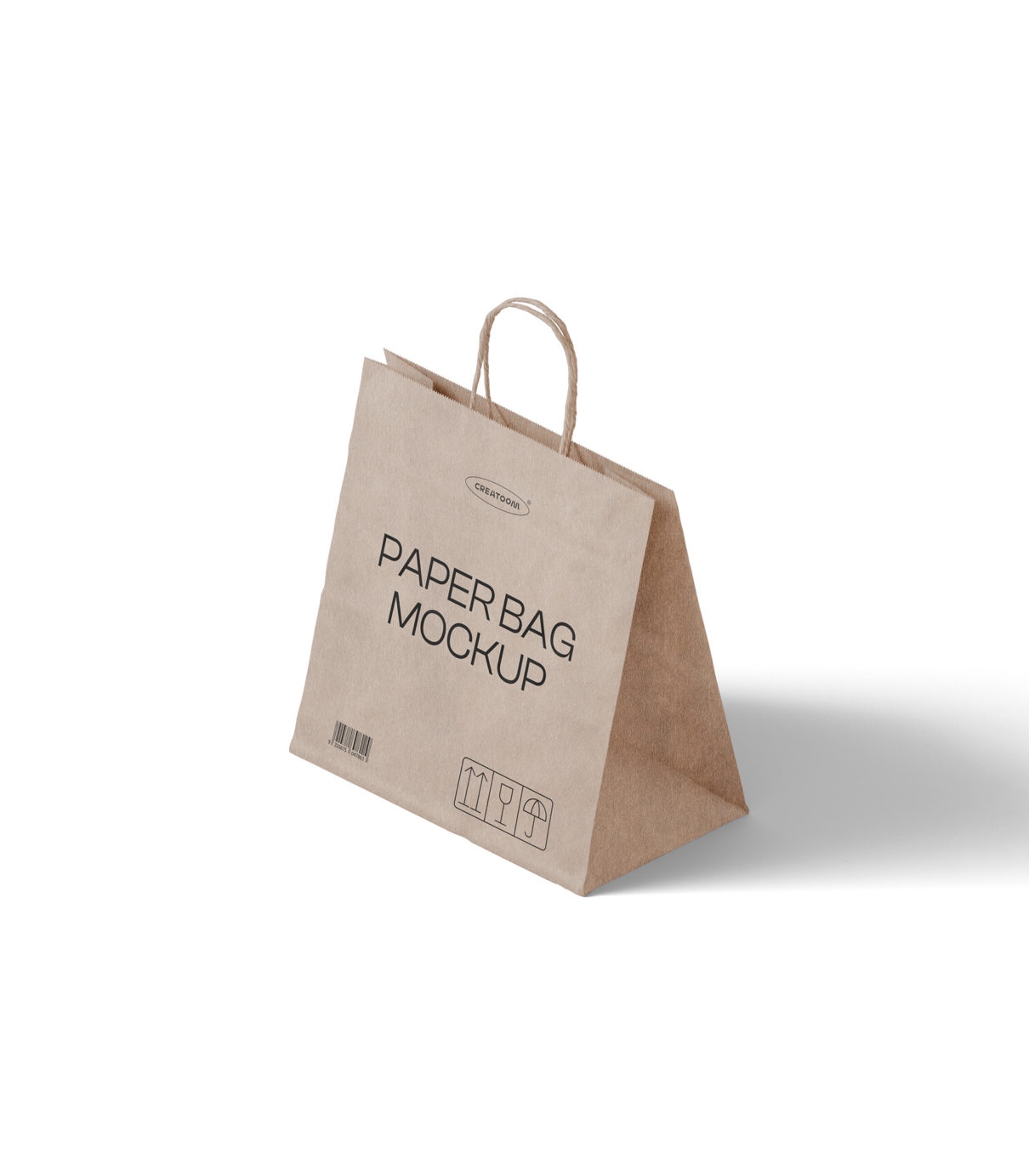 Perspective View of Paper Bag Mockup FREE PSD