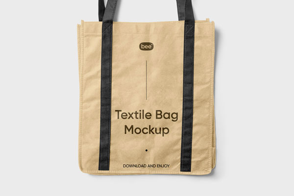 Front View Fabric Shopping Bag Mockup - Design Cuts