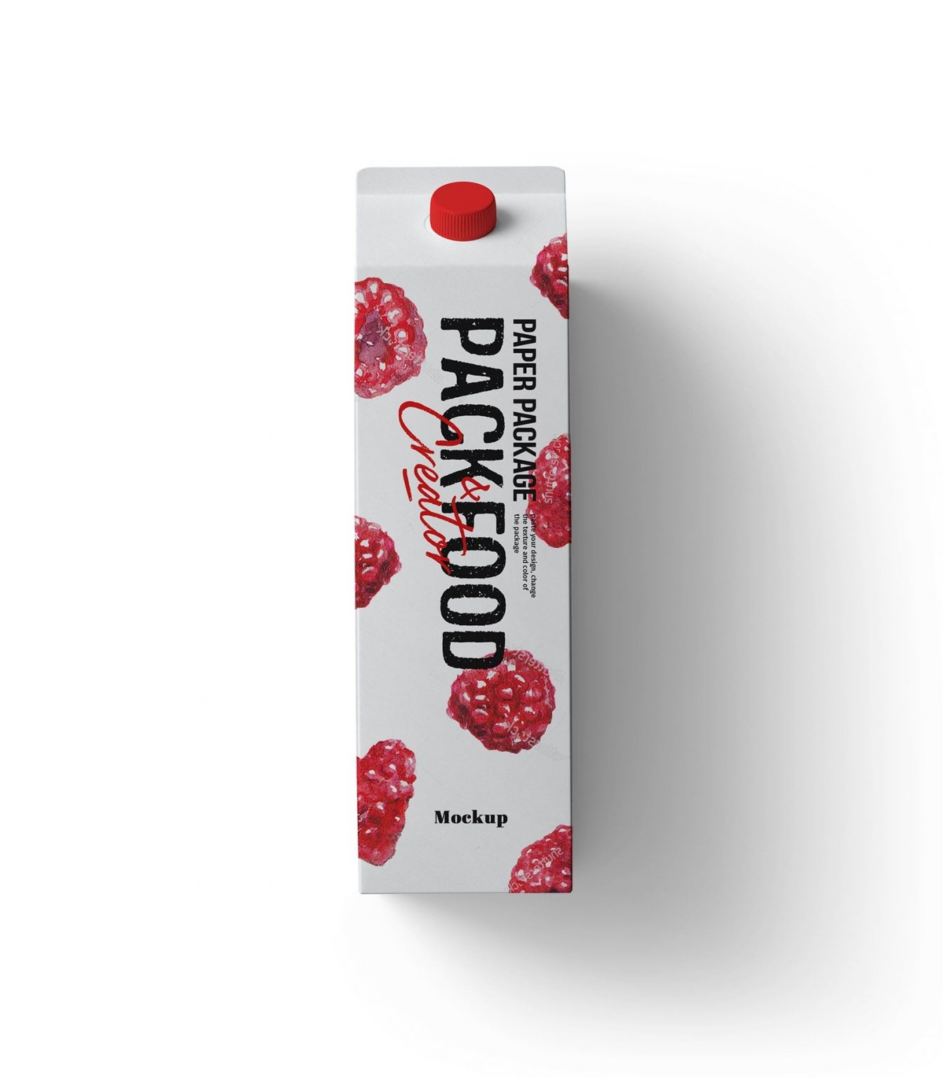 Top View of Juice Paper Package Mockup FREE PSD
