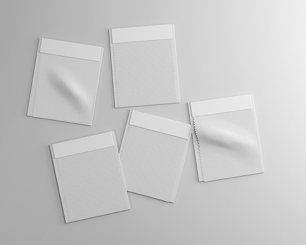 Top View of Minimal Fabric Swatches Mockup FREE PSD
