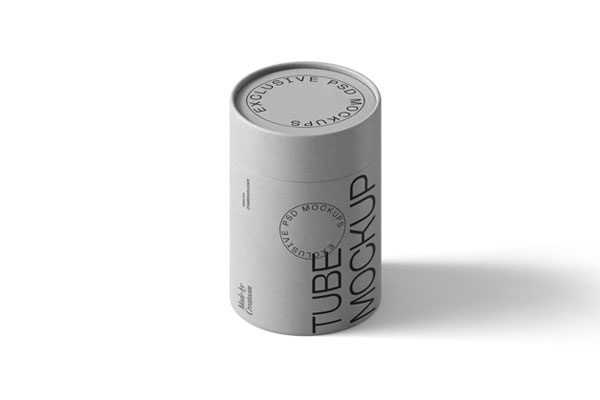 Top View of Minimal Paper Tube Mockup FREE PSD