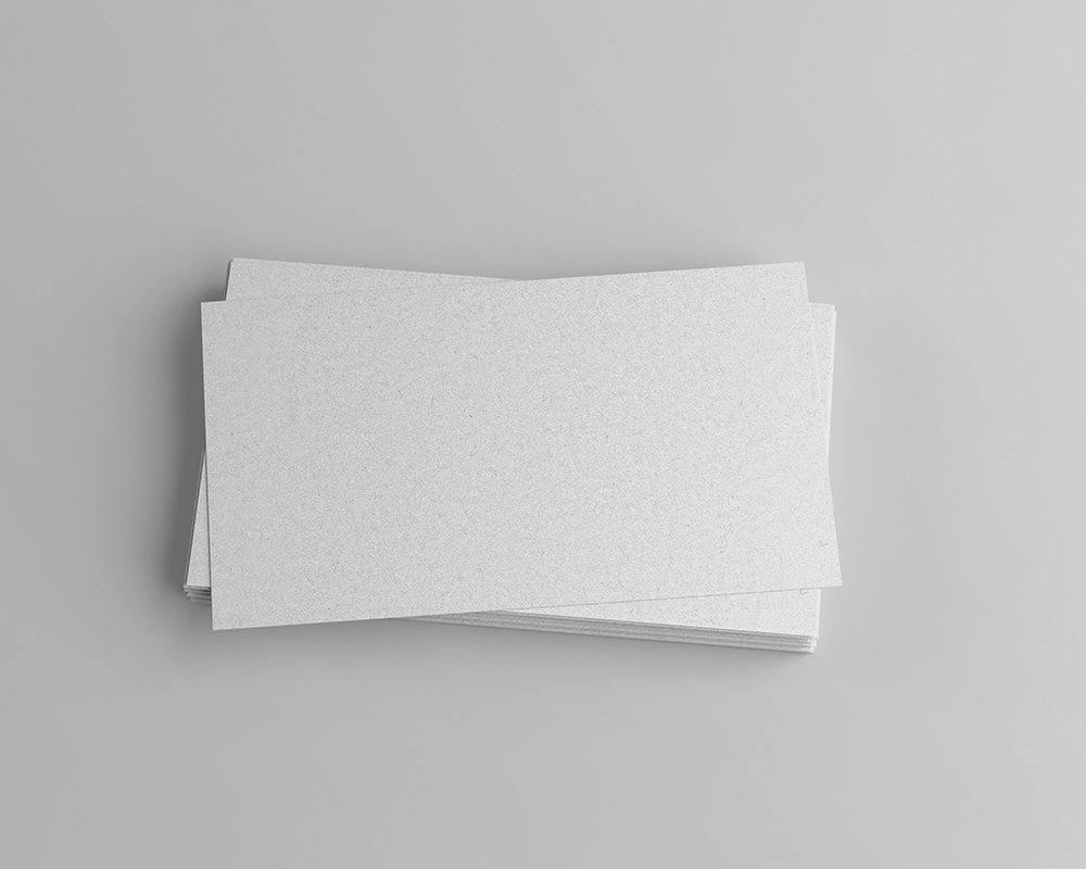 Top View of Stacked Rectangular Business Cards Mockup FREE PSD