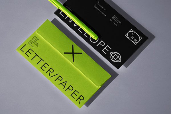 Top View of Stationery Set Featuring Letter and Envelope Mockup FREE PSD