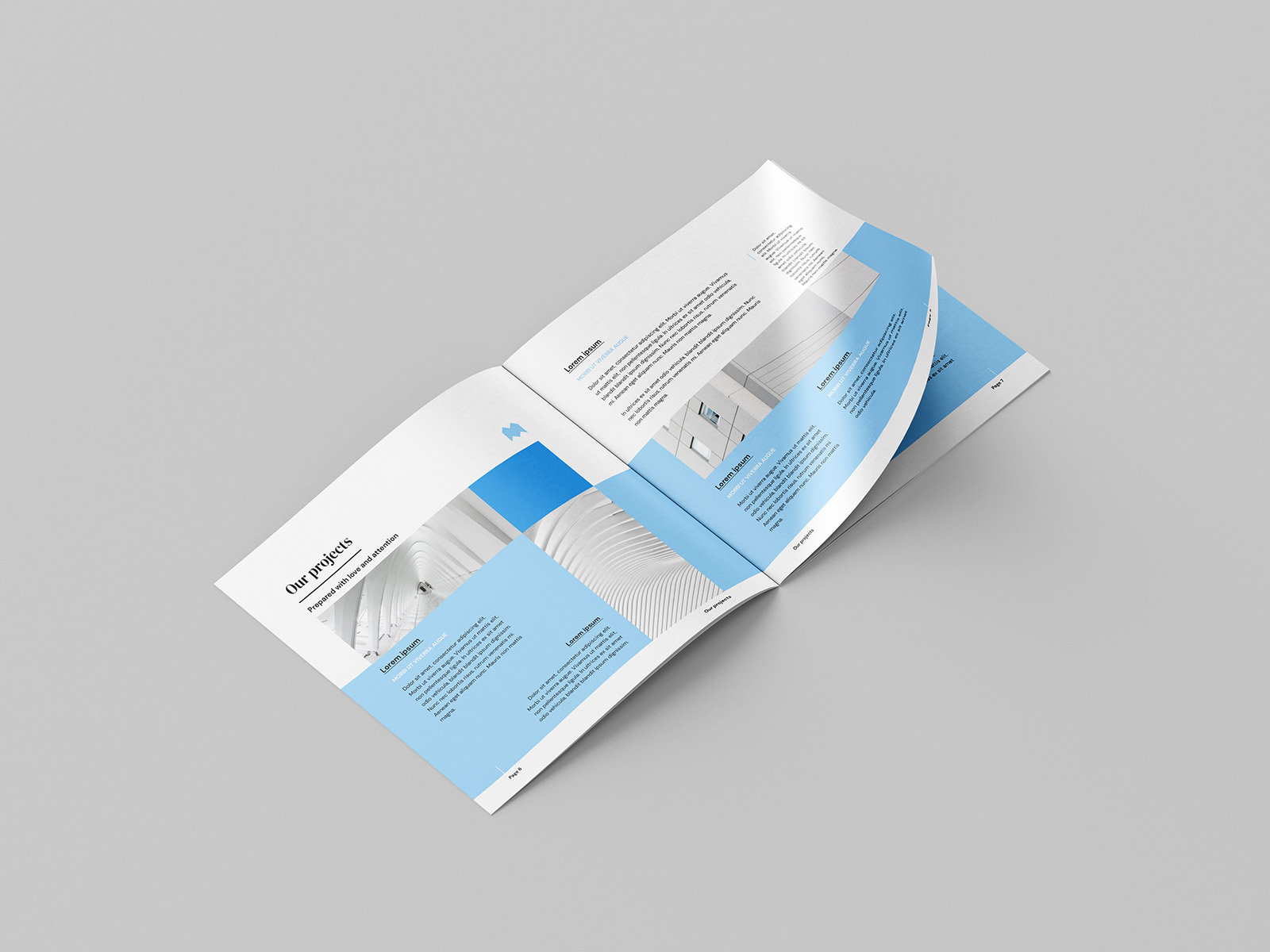 8 Mockups of Thin Square Brochure FREE PSD