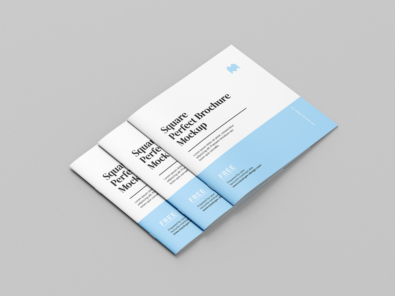 8 Mockups of Thin Square Brochure FREE PSD