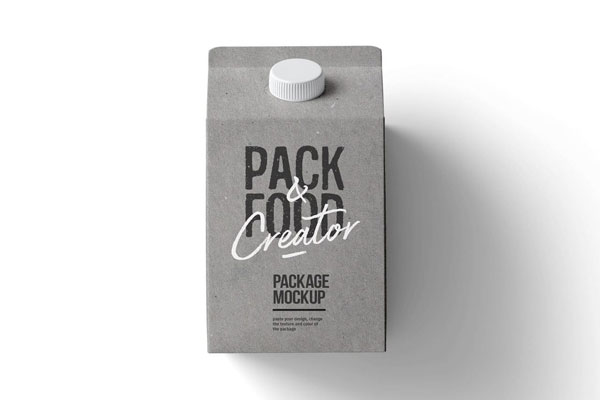 2L Frosted Plastic Milk Jug Mockup - Side View - Free Download