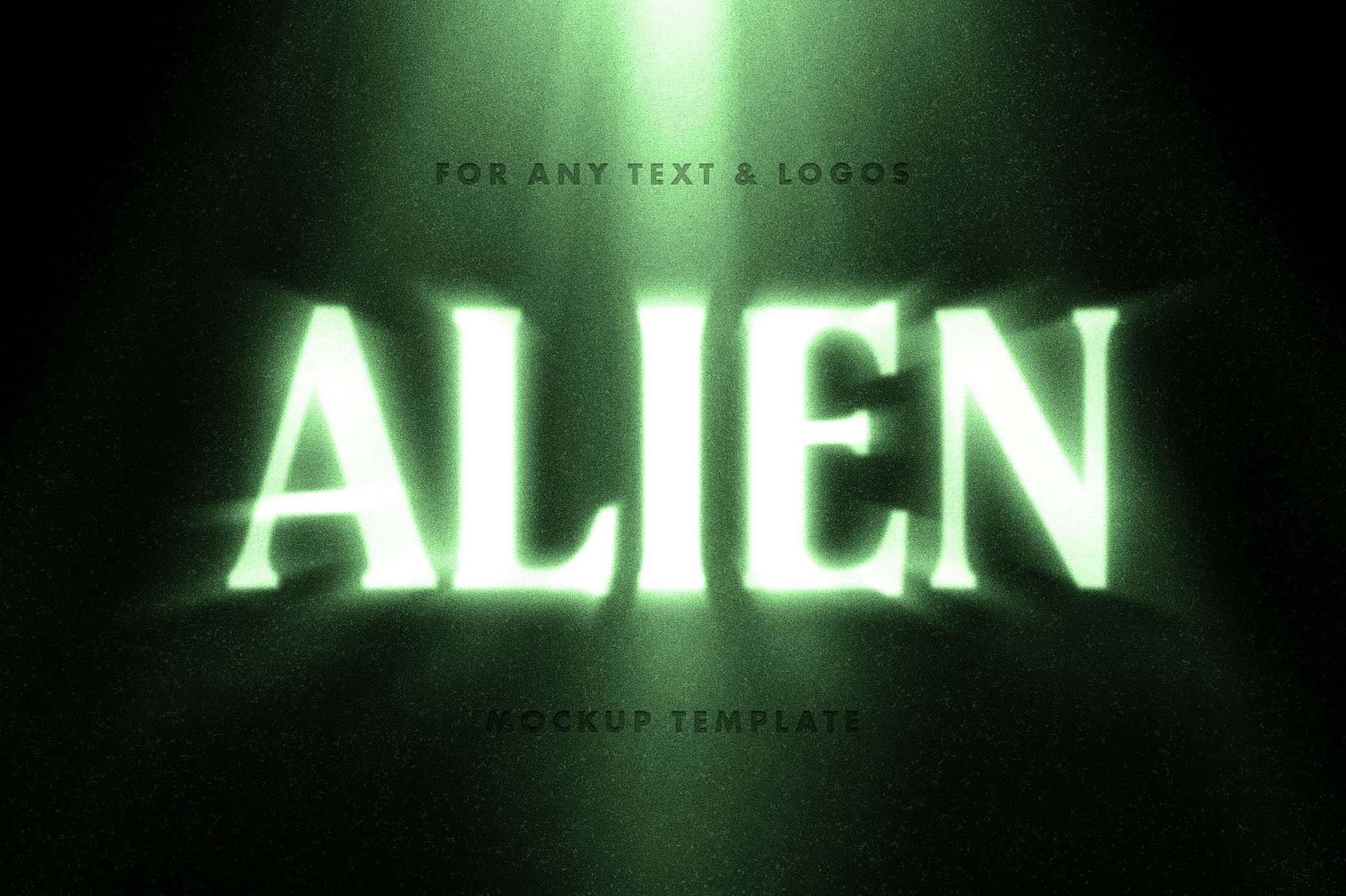 Alien Glow Text Effect FREE PSD