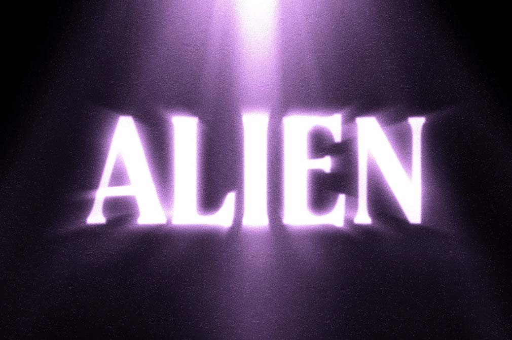 Alien Glow Text Effect FREE PSD