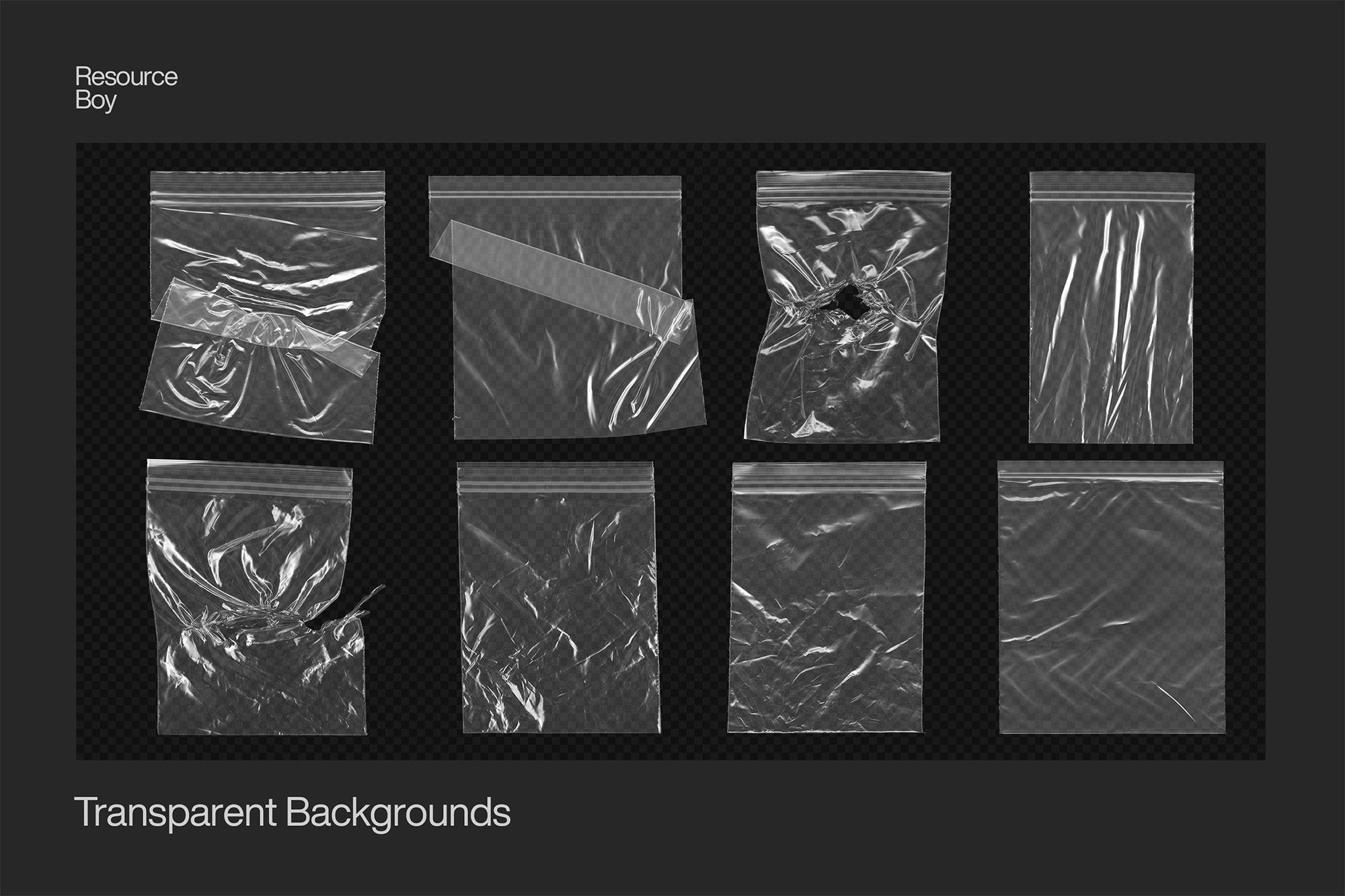 Free Ziplock Plastic Bag Textures - PNG Transparent Background