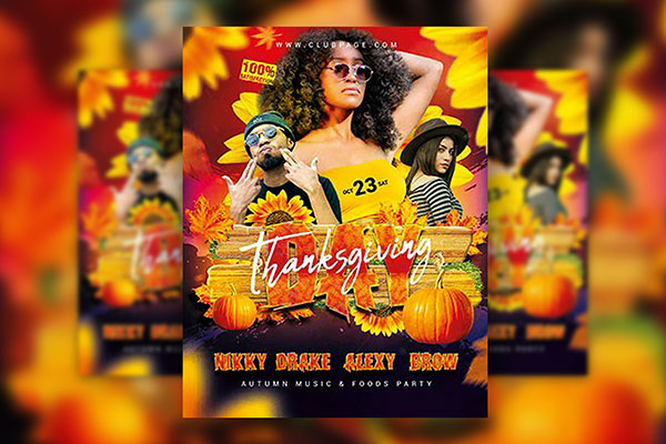 Happy Thanksgiving day template designs 2023