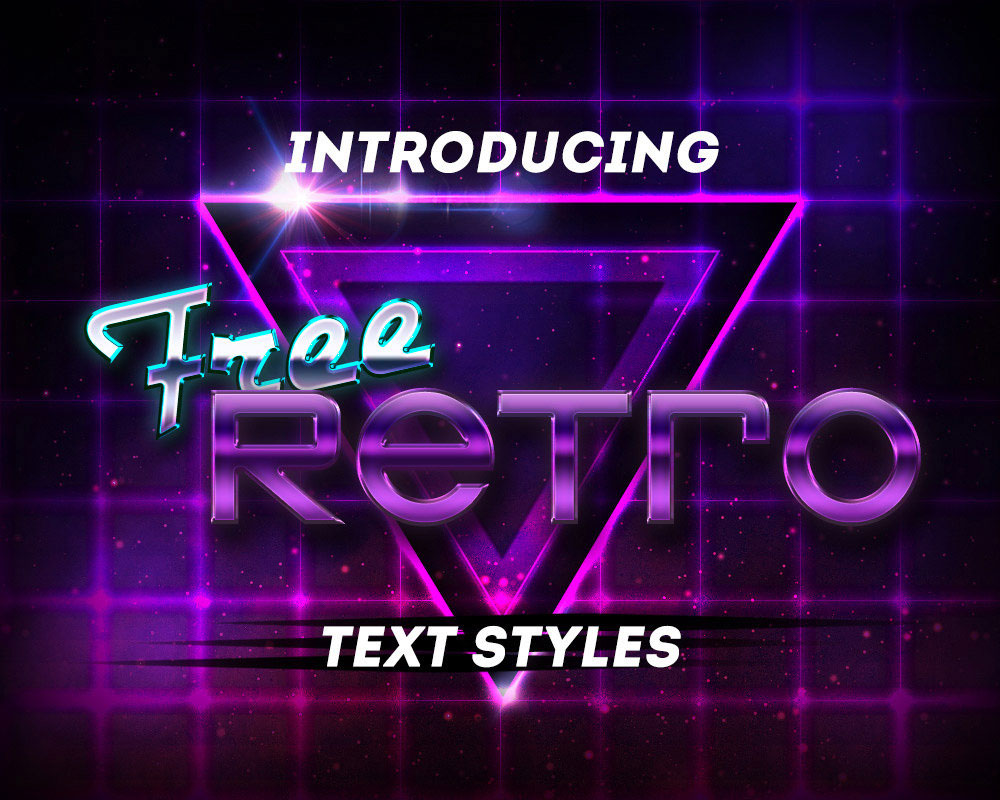 Retro Text Styles FREE PSD
