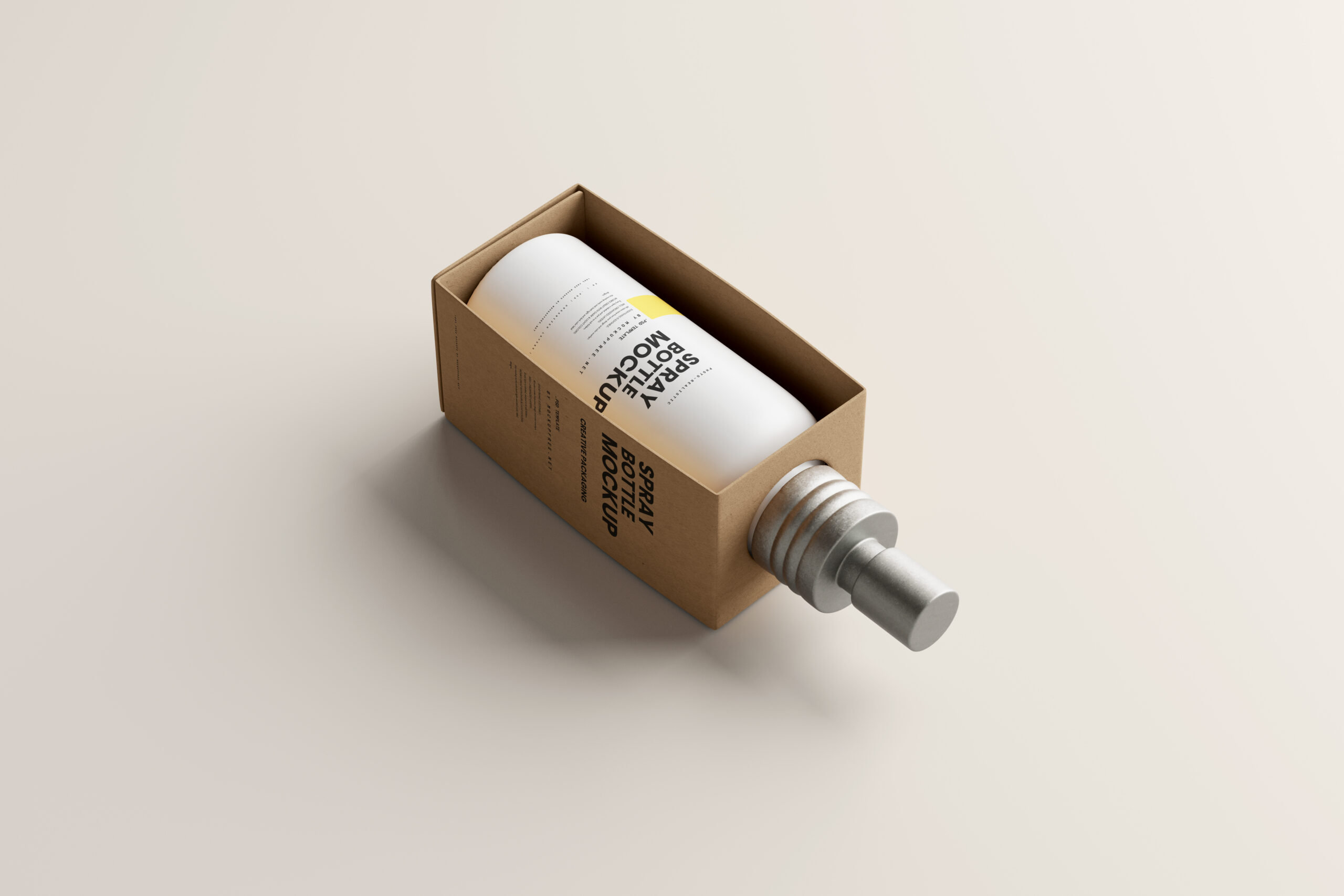 Varied Sights of 5 Cosmetic Spray Bottles Mockups with Novel Packaging FREE PSD