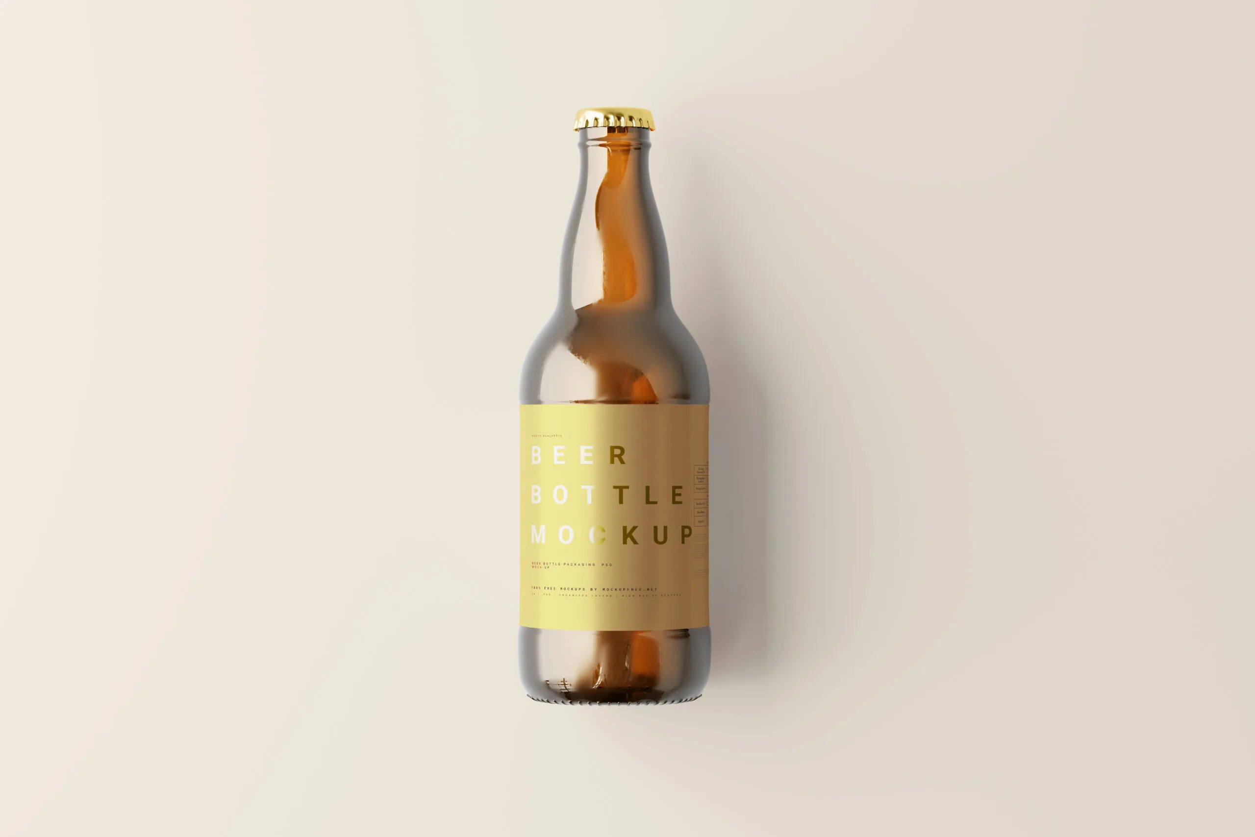 10 Amber Beer Bottles Mockups in Different Sights FREE PSD
