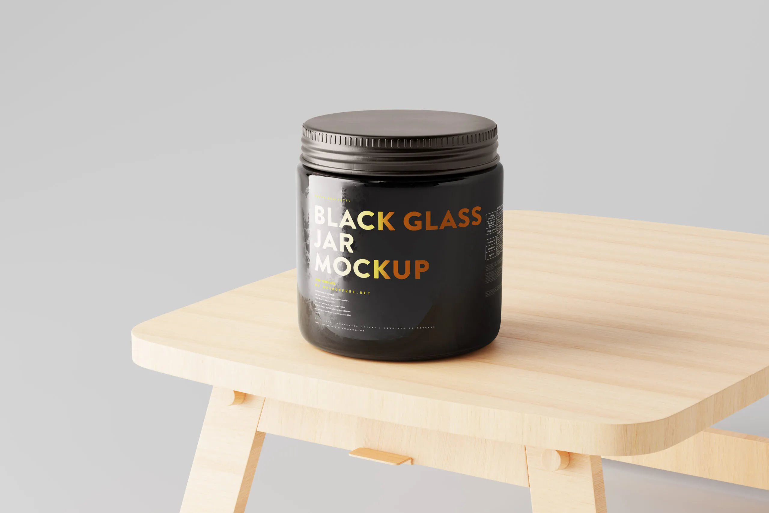 10 Glass Jars Mockups in Various Views with Label FREE PSD