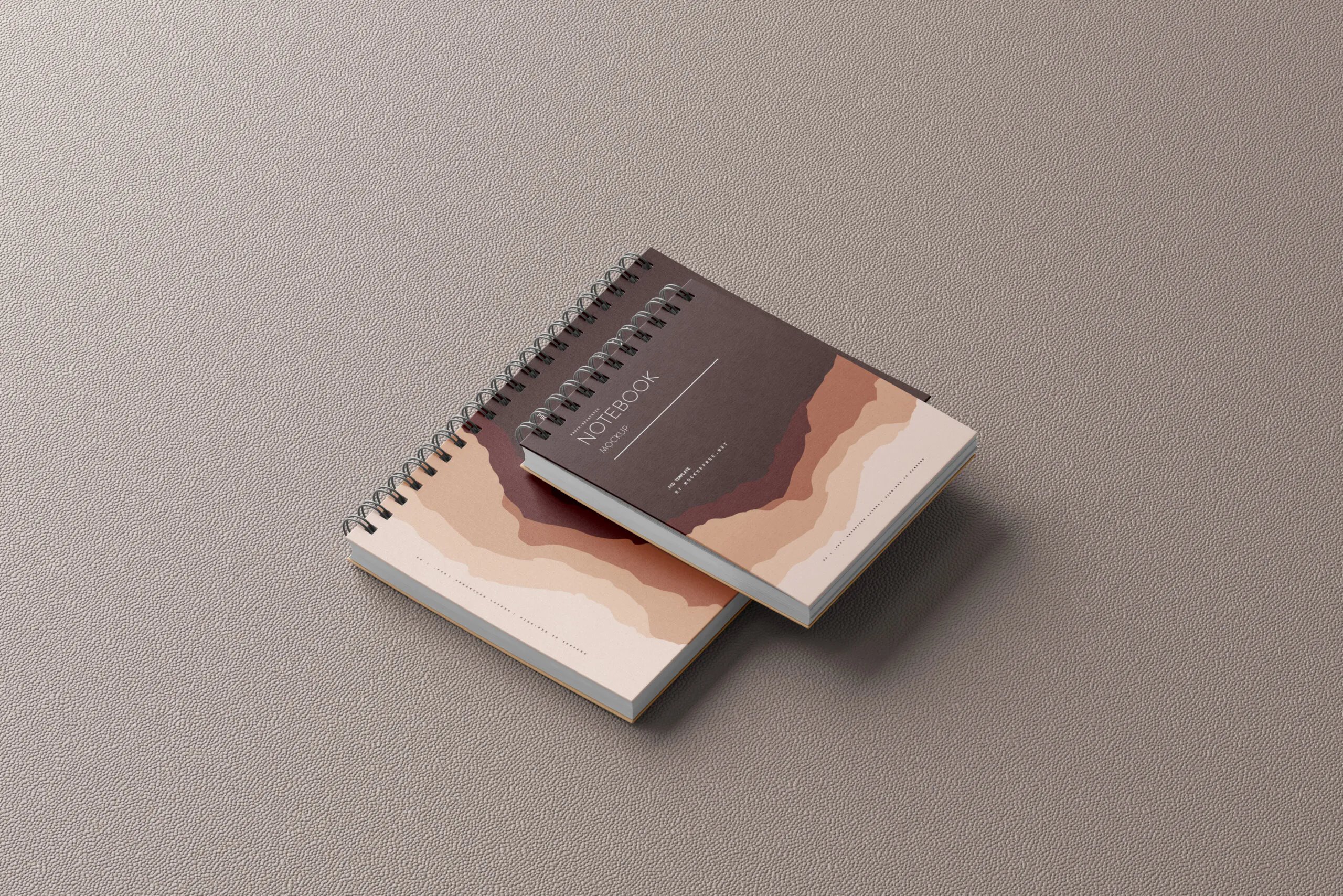 10 Mockups of 3 Sizes Notebook Branding in Varied Sights FREE PSD