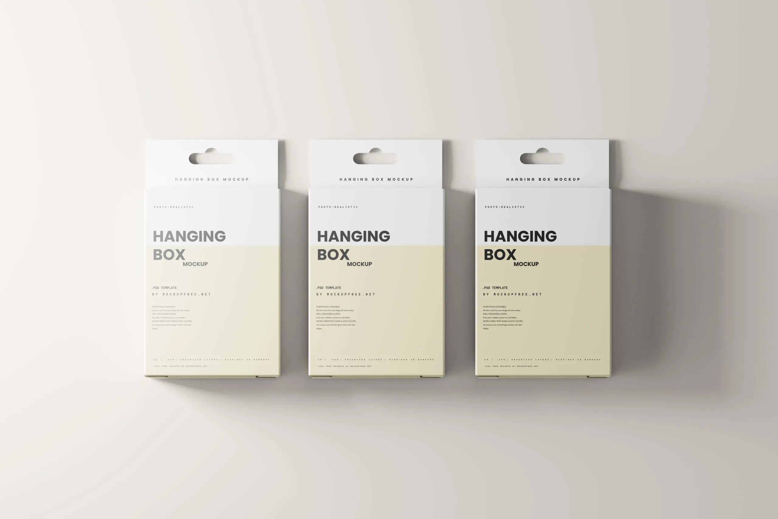 10 Mockups of Hanging Boxes in Varied Visions FREE PSD