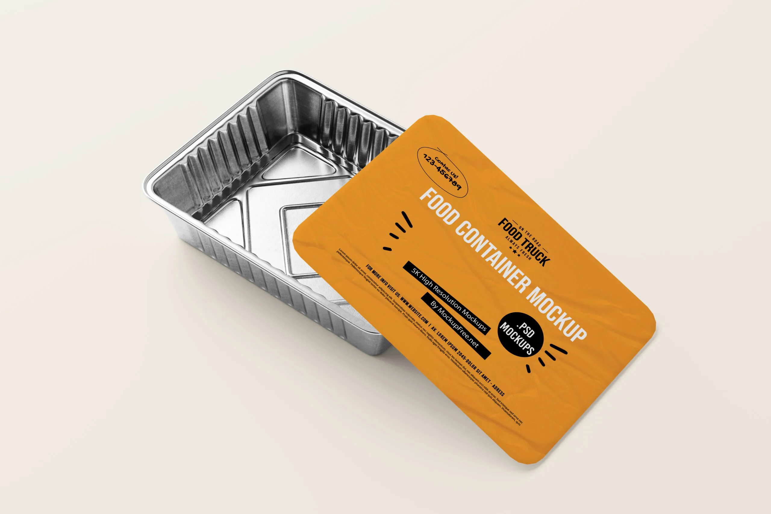 10 Mockups of Large Aluminum Food Container Boxes FREE PSD