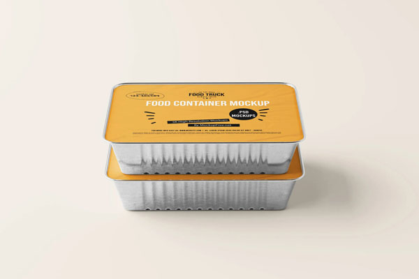 10 Mockups of Large Aluminum Food Container Boxes FREE PSD